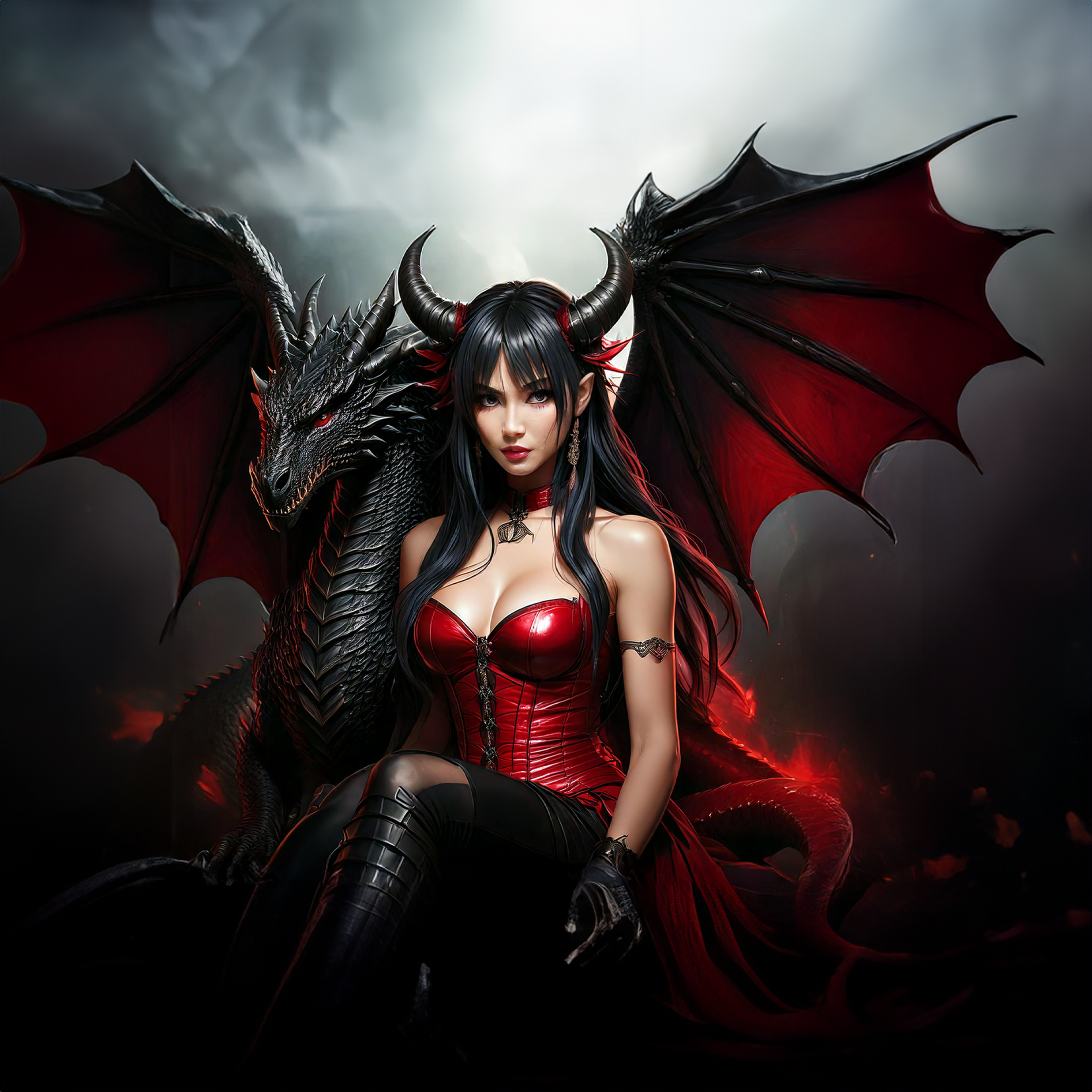 Velithra – Dragon’s Crimson Empress - Luna Love Creations
