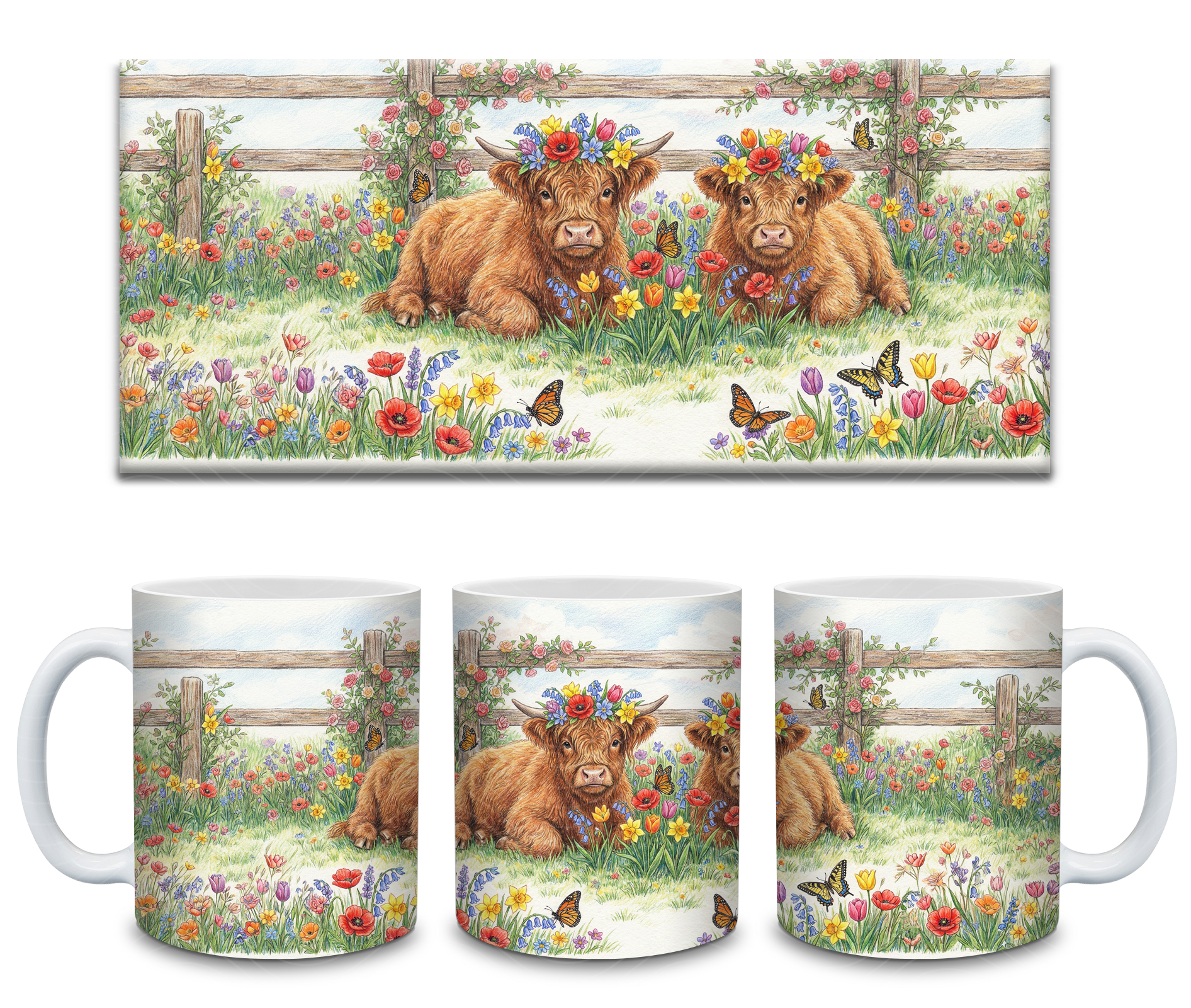 Rosie & Clover – Wildflower Pasture Pair - Luna Love Creations